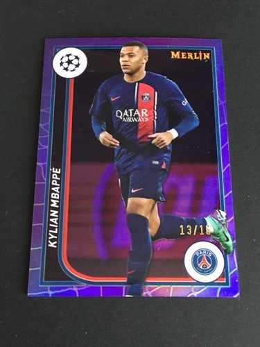 Kylian Mbappe 2023 Topps Merlin Chrome Purple /15
