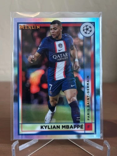 Kylian Mbappe 2023 Topps Merlin Chrome UEFA Refractor #105