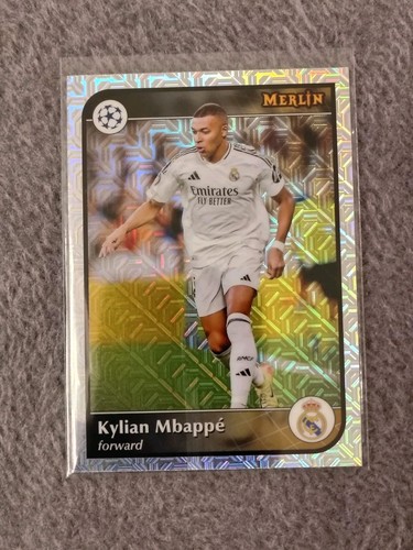 Kylian Mbappe 2025 Topps Merlin Chrome UEFA Refractor