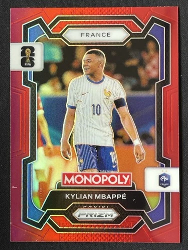 Kylian Mbappe 2026 Panini Monopoly Prizm FIFA World Cup Red Prizm #7