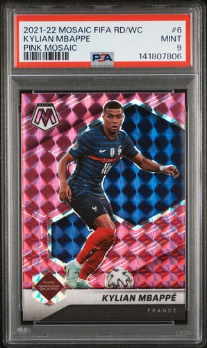 Kylian Mbappe 2021 Panini Mosaic Copa Mundial Pink Mosaic Prizm /25