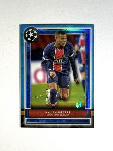 Kylian Mbappe 2020 Topps Museum Collection UCL Sapphire /75