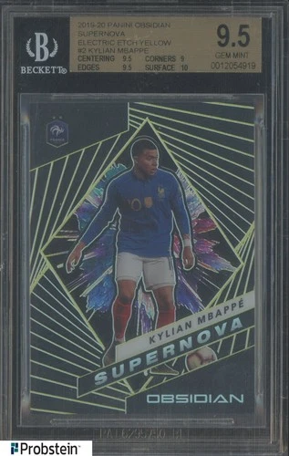 Kylian Mbappe 2020 Panini Obsidian Soccer Amarillo /15