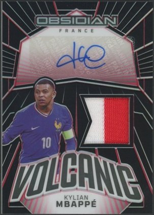 Kylian Mbappe 2023 Panini Obsidian Volcanic Red /15