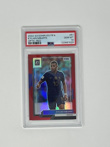 Kylian Mbappe 2022 Panini Optic Red Prizm /165