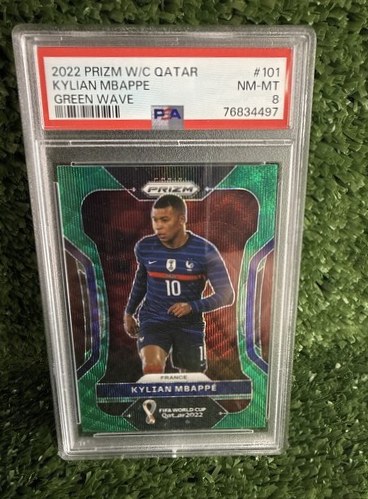 Kylian Mbappe 2022 Panini Prizm Green Wave