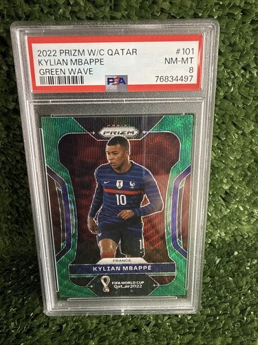Kylian Mbappe 2022 Panini Prizm Green Wave