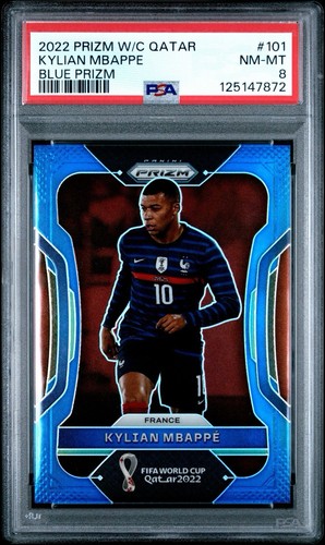 Kylian Mbappe 2022 Panini Prizm World Cup Blue Prizm /101