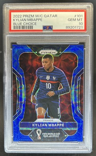 Kylian Mbappe 2022 Panini Prizm World Cup Choice Blue /135