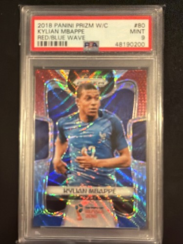 Kylian Mbappe 2019 Panini Prizm World Cup Red Blue Wave