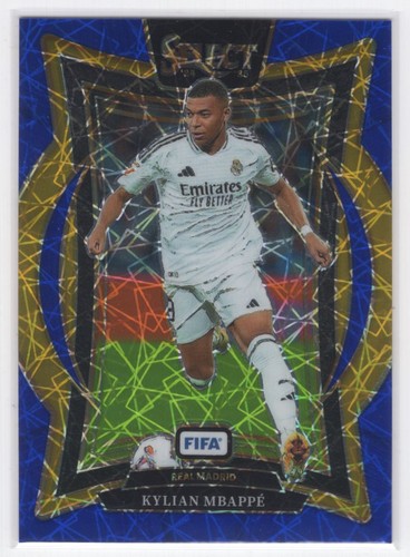 Kylian Mbappe 2024 Panini Select Blue Lazer