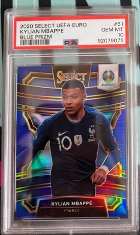 Kylian Mbappe 2020 Panini Select Blue Prizm /225