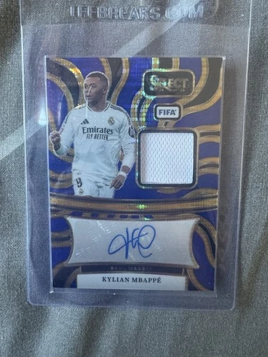 Kylian Mbappe 2024 Panini Select Blue Pulsar Prizm