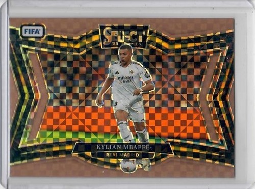 Kylian Mbappe 2024 Panini Select Bronze Checker Prizm /75