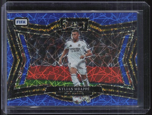 Kylian Mbappe 2024 Panini Select FIFA Blue Laser