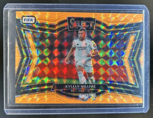 Kylian Mbappe 2024 Panini Select FIFA Field Orange Fluorescent /125