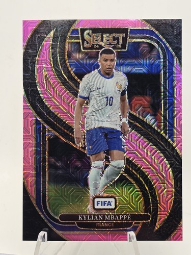 Kylian Mbappe 2024 Panini Select FIFA Pink Mojo Prizm /299