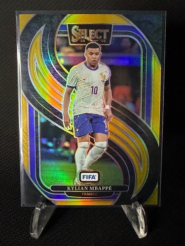 Kylian Mbappe 2024 Panini Select FIFA True Gold Prizm /10