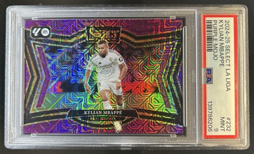 Kylian Mbappe 2024 Panini Select Purple Mojo Prizm #232