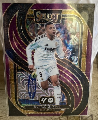 Kylian Mbappe 2024 Panini Select Purple Mojo Prizm