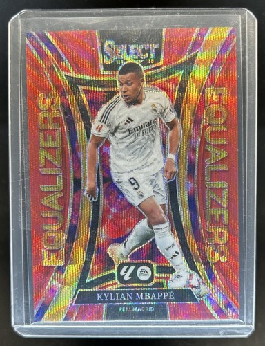 Kylian Mbappe 2024 Panini Select Red Wave Prizm /49