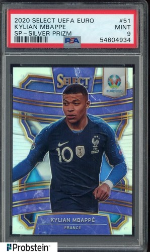 Kylian Mbappe 2020 Panini Select Silver Prizm
