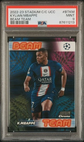 Kylian Mbappe 2022 Panini Stadium Club Black Refractor /10