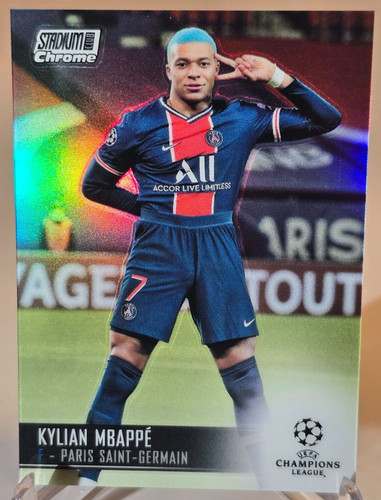 Kylian Mbappe 2020 Topps Stadium Club Chrome Refractor