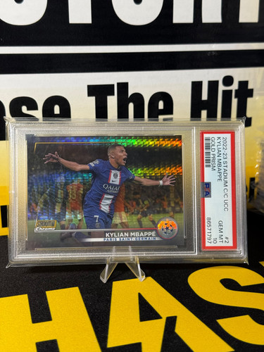 Kylian Mbappe 2023 Topps Stadium Gold Prism /50