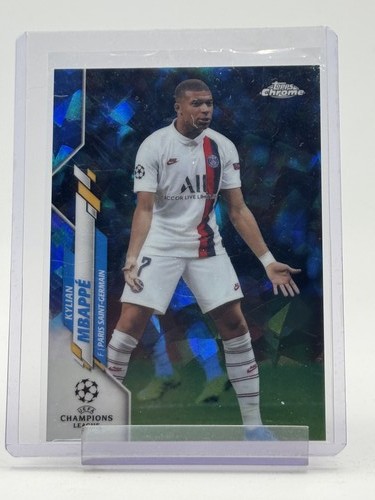 Kylian Mbappe 2020 Topps Chrome UEFA UCL Blue Sapphire #21
