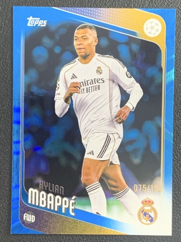 Kylian Mbappe 2025 Topps UCC Blue Raindrops /150