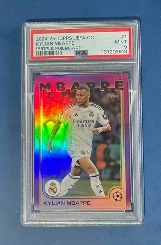 Kylian Mbappe 2024 Topps UEFA Champions League Viola Foilboard /15