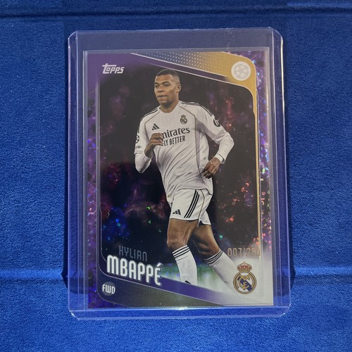 Kylian Mbappe 2025 Topps UEFA Club Competitions Purple Sparkle /250