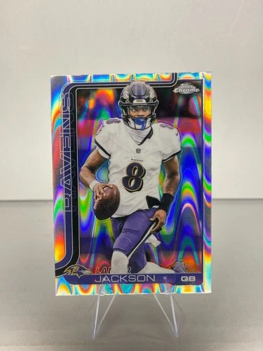 Lamar Jackson 2025 Topps Chrome Ray Wave