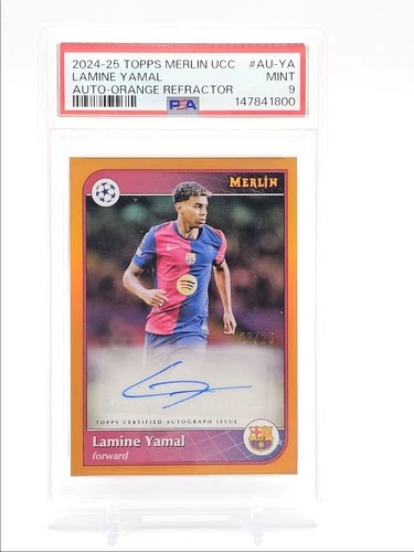 Lamina Yamal 2024 Topps Merlin Chrome Orange Refractor /25