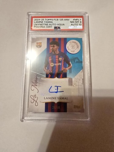 Lamine Yamal 2025 Topps 125 Year Barcelona Aqua /50