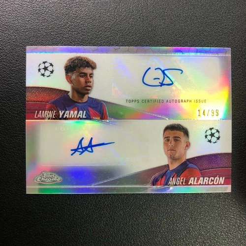 Lamine Yamal / Angel Alarcon 2023 Topps Chrome UEFA Refractor /99