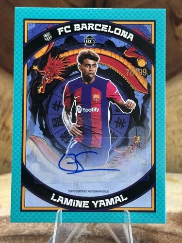 Lamine Yamal 2024 Topps Barcelona Año del Dragón Aqua /99