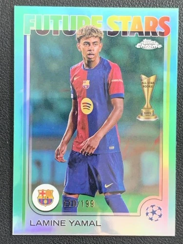 Lamine Yamal 2024 Topps Chrome Aqua /199