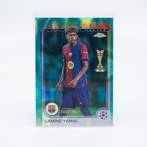 Lamine Yamal Topps Chrome Aqua Lava /199