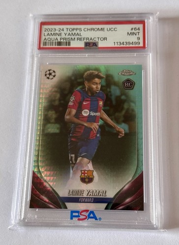 Lamine Yamal 2023 Topps Chrome Aqua Prism Refractor #64