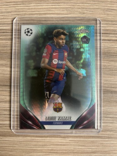 Lamine Yamal 2023 Topps Chrome Aqua Prizm