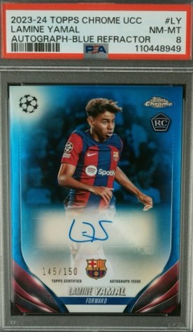 Lamine Yamal 2024 Topps Chrome Blue /150