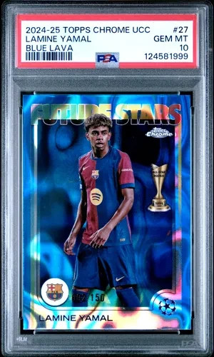 Lamine Yamal 2024 Topps Chrome Blue Lava /150