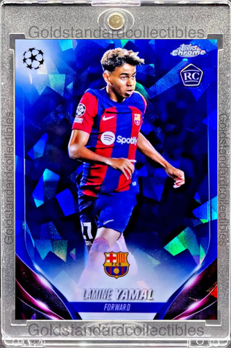 Lamine Yamal 2023 Panini Chrome Blue Sapphire Refractor