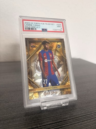 Lamine Yamal 2023 Topps Chrome Gold Icy Drip