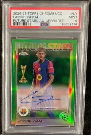 Lamine Yamal 2025 Topps Chrome Green Refractor /99
