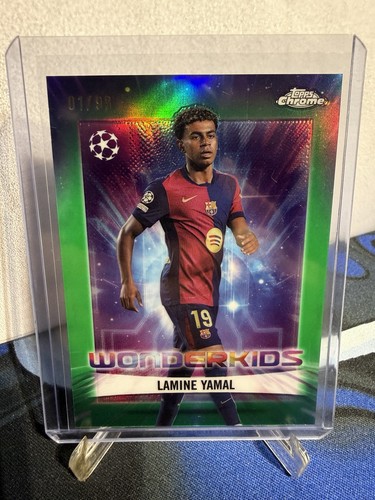 Lamine Yamal 2024 Topps Chrome Green Refractor /99
