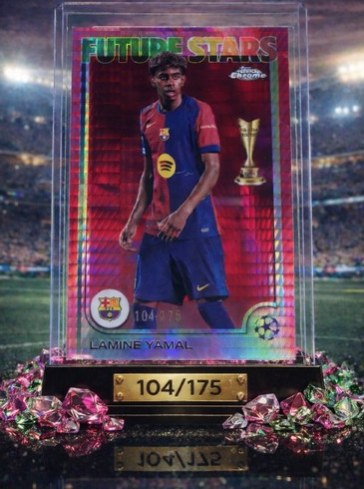 Lamine Yamal 2024 Topps Chrome Magenta Prism /175