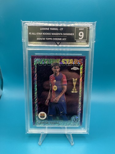 Lamine Yamal 2024 Topps Chrome Magenta Shimmer